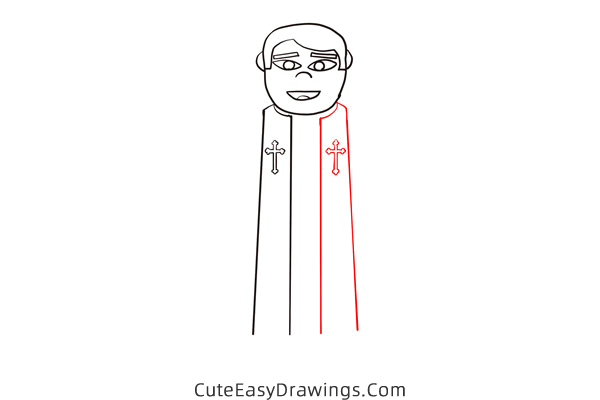 how to draw a pastor - www.cuteeasydrawings.com