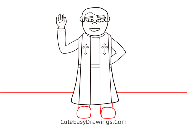 how to draw a pastor - www.cuteeasydrawings.com