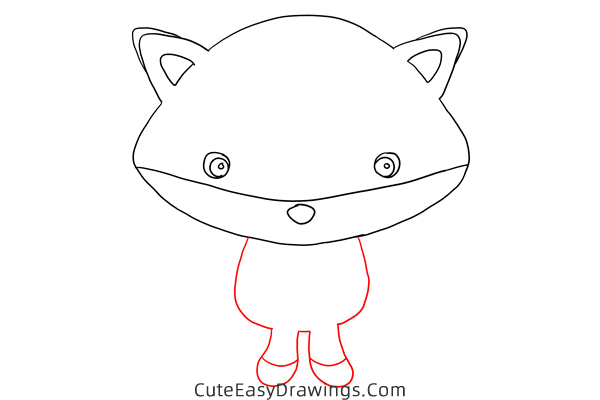 how to draw a cute fox - www.cuteeasydrawings.com