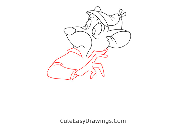 how to draw basil from the great mouse detective - www.cuteeasydrawings.com
