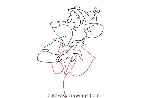 how to draw basil from the great mouse detective - www.cuteeasydrawings.com