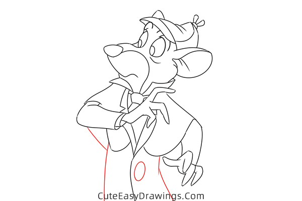 how to draw basil from the great mouse detective - www.cuteeasydrawings.com