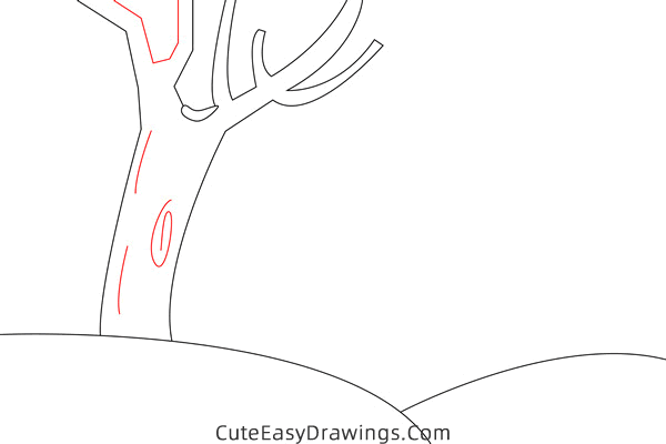 how to draw a snowy night - www.cuteeasydrawings.com