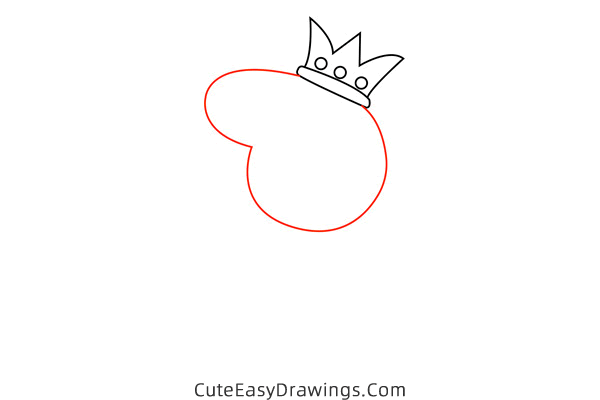 how to draw peppa pig wearing crown - www.cuteeasydrawings.com