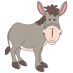 How to Draw a Cartoon Donkey Step by Step