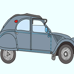 How to Draw a Citroen Step by Step