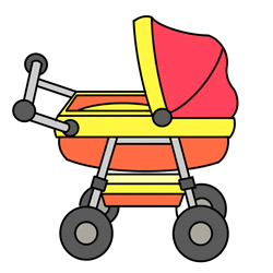 How to Draw a Stroller Step by Step
