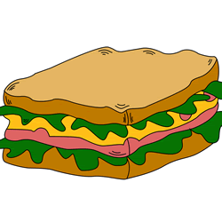 How to Draw a Sandwich Step by Step