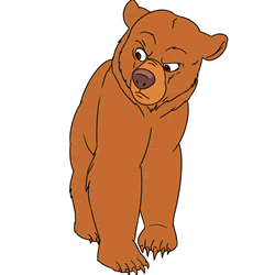 How to Draw Kenai as a Bear Step by Step