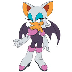 How to Draw Rouge the Bat Step by Step