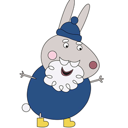 How to Draw Grampy Rabbit from Peppa Pig Step by Step