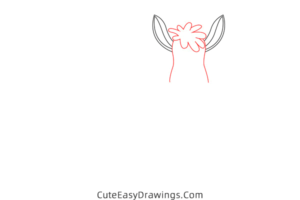how to draw a cartoon donkey - www.cuteeasydrawings.com