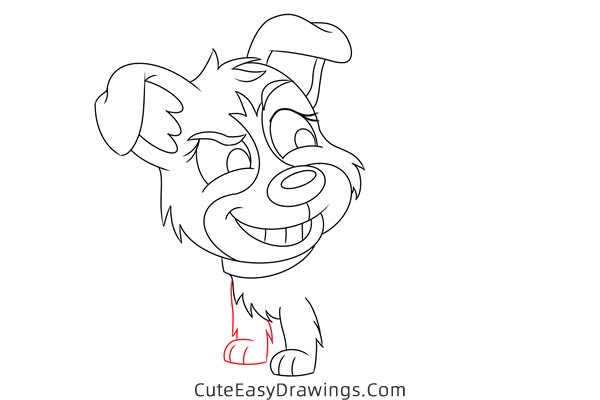 how to draw pepper from pound puppies - www.cuteeasydrawings.com