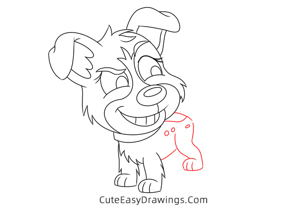 how to draw pepper from pound puppies - www.cuteeasydrawings.com