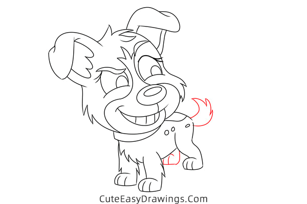 how to draw pepper from pound puppies - www.cuteeasydrawings.com