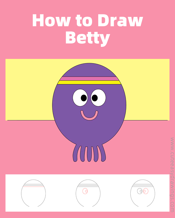 how to draw betty from hey duggee - www.cuteeasydrawings.com