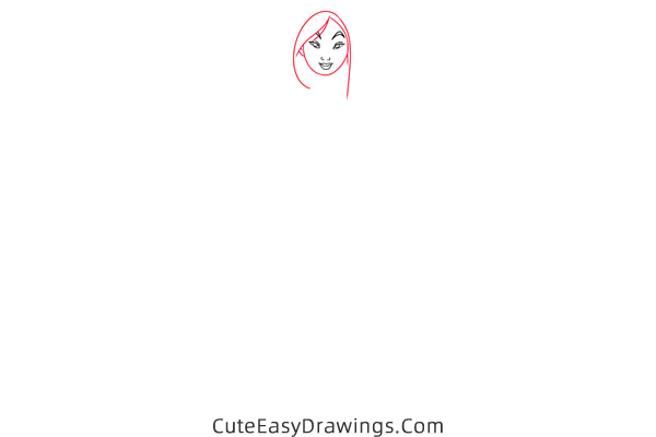 how to draw fa mulan - www.cuteeasydrawings.com