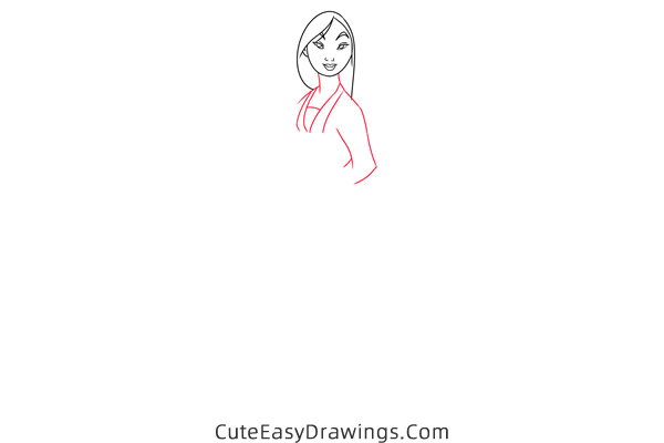how to draw fa mulan - www.cuteeasydrawings.com