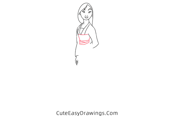 how to draw fa mulan - www.cuteeasydrawings.com