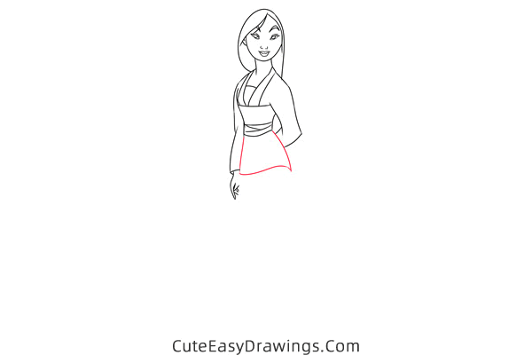 how to draw fa mulan - www.cuteeasydrawings.com
