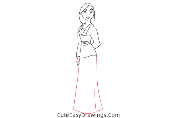 how to draw fa mulan - www.cuteeasydrawings.com