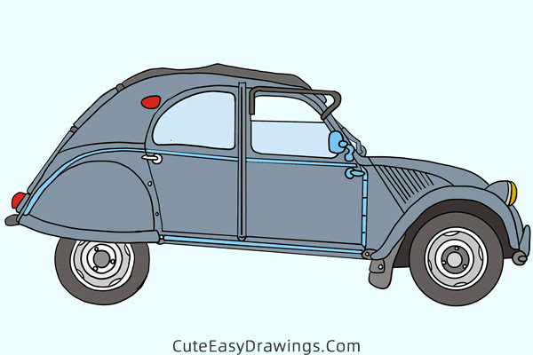 how to draw a citroen - www.cuteeasydrawings.com