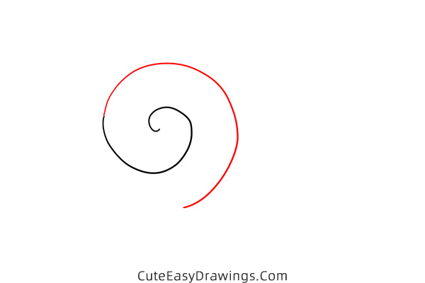 how to draw a snail easy - www.cuteeasydrawings.com