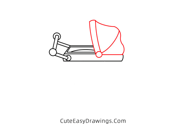 how to draw a stroller - www.cuteeasydrawings.com