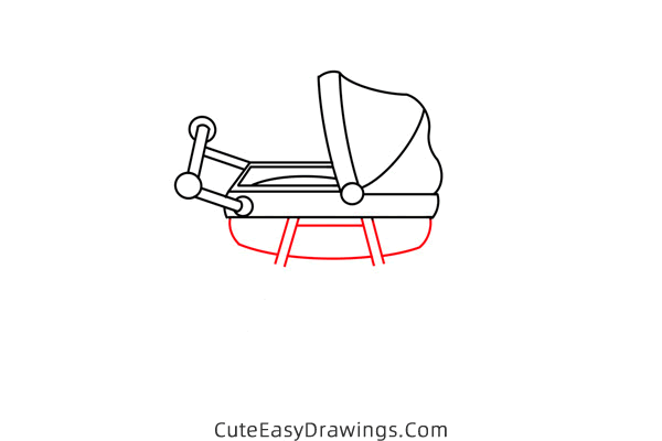 how to draw a stroller - www.cuteeasydrawings.com