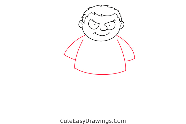 how to draw pugsley addams from the addams family - www.cuteeasydrawings.com