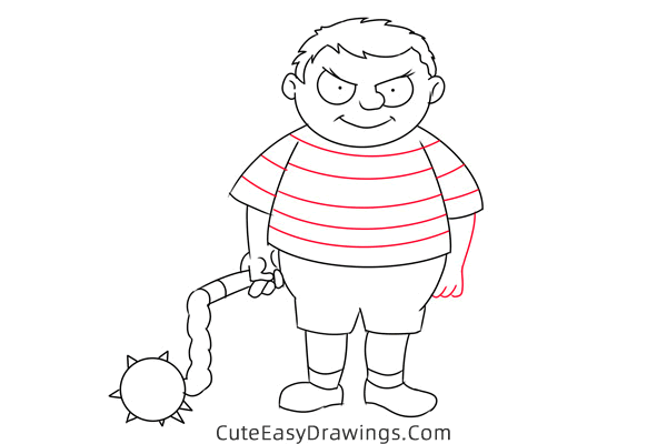 how to draw pugsley addams from the addams family - www.cuteeasydrawings.com