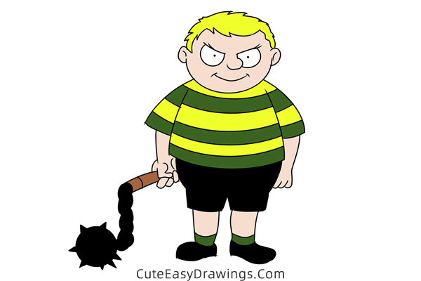 how to draw pugsley addams from the addams family - www.cuteeasydrawings.com