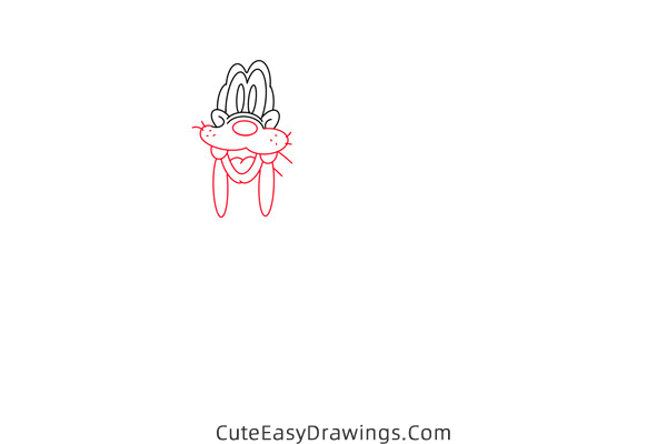 how to draw goofy goof - www.cuteeasydrawings.com