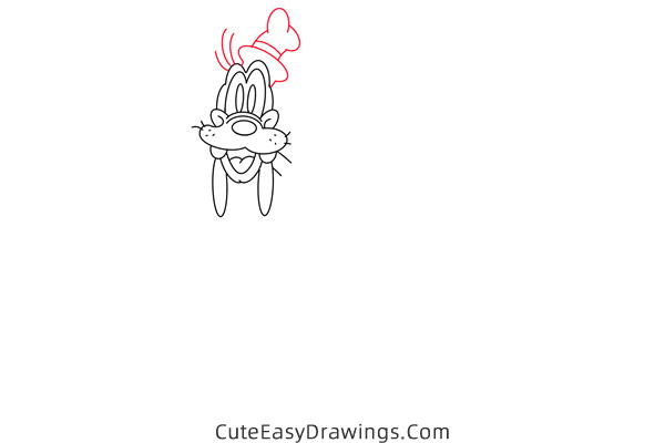 how to draw goofy goof - www.cuteeasydrawings.com