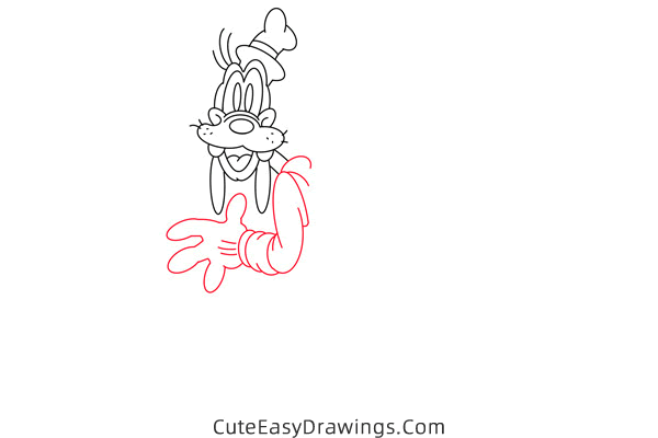 how to draw goofy goof - www.cuteeasydrawings.com