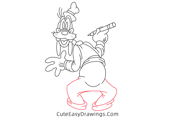 how to draw goofy goof - www.cuteeasydrawings.com