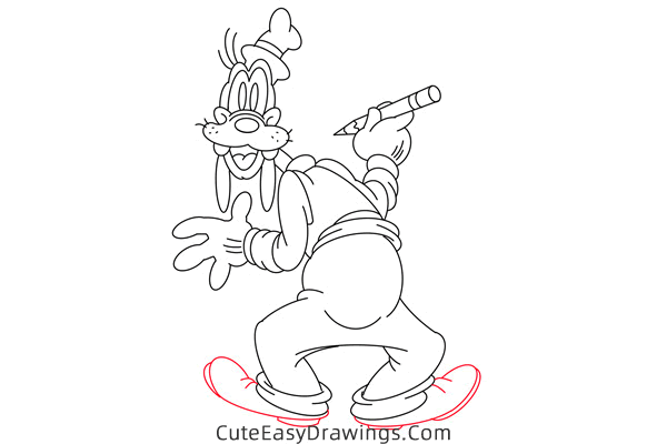 how to draw goofy goof - www.cuteeasydrawings.com