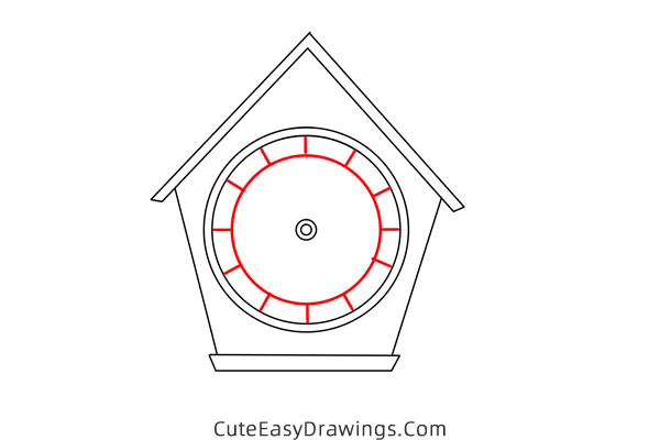 how to draw a clock - www.cuteeasydrawings.com