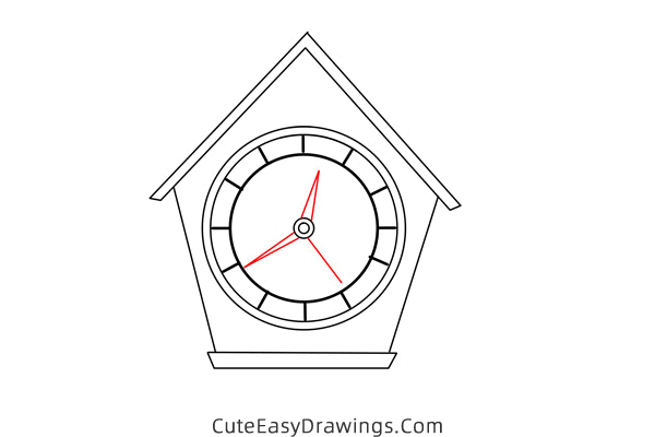 how to draw a clock - www.cuteeasydrawings.com