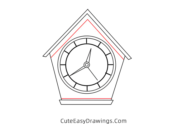 how to draw a clock - www.cuteeasydrawings.com