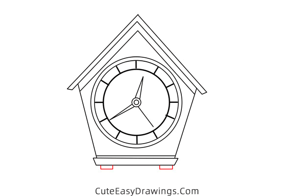 how to draw a clock - www.cuteeasydrawings.com
