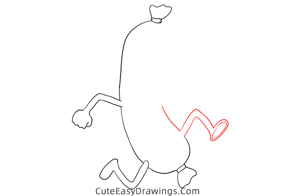 how to draw a sausage - www.cuteeasydrawings.com