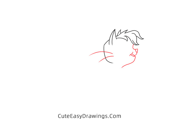 how to draw mewsette from the side - www.cuteeasydrawings.com