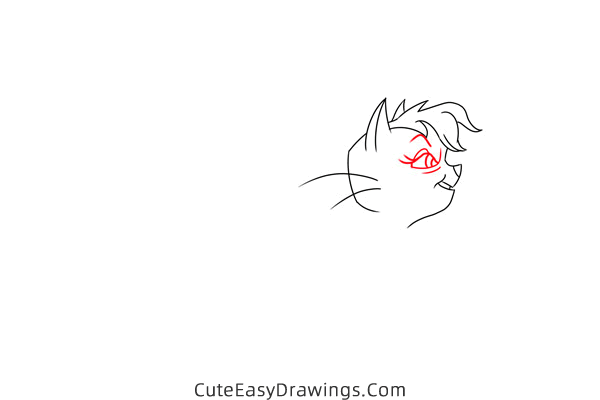 how to draw mewsette from the side - www.cuteeasydrawings.com