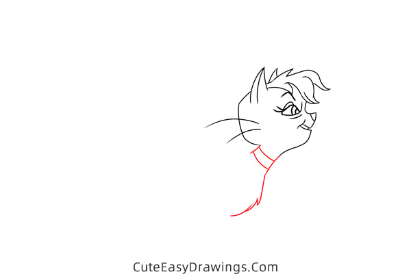 how to draw mewsette from the side - www.cuteeasydrawings.com
