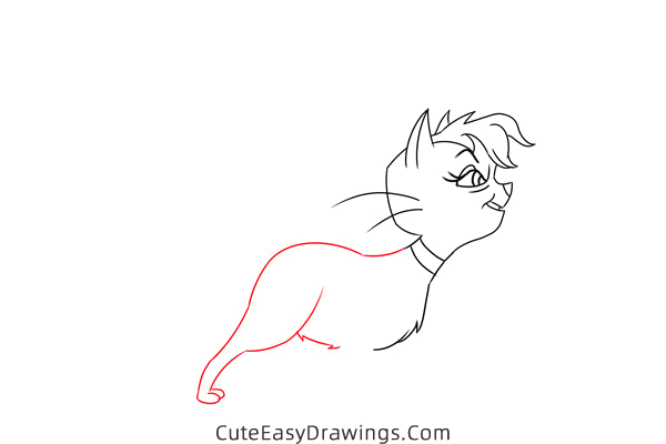 how to draw mewsette from the side - www.cuteeasydrawings.com