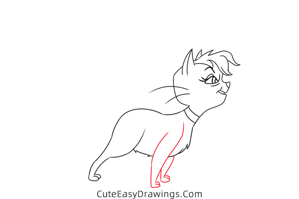 how to draw mewsette from the side - www.cuteeasydrawings.com