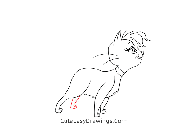how to draw mewsette from the side - www.cuteeasydrawings.com
