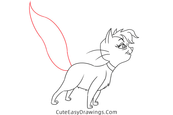 how to draw mewsette from the side - www.cuteeasydrawings.com