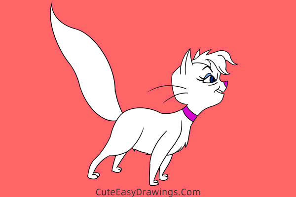 how to draw mewsette from the side - www.cuteeasydrawings.com